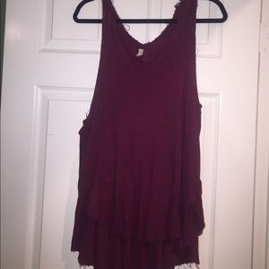 Free people waffle tank top