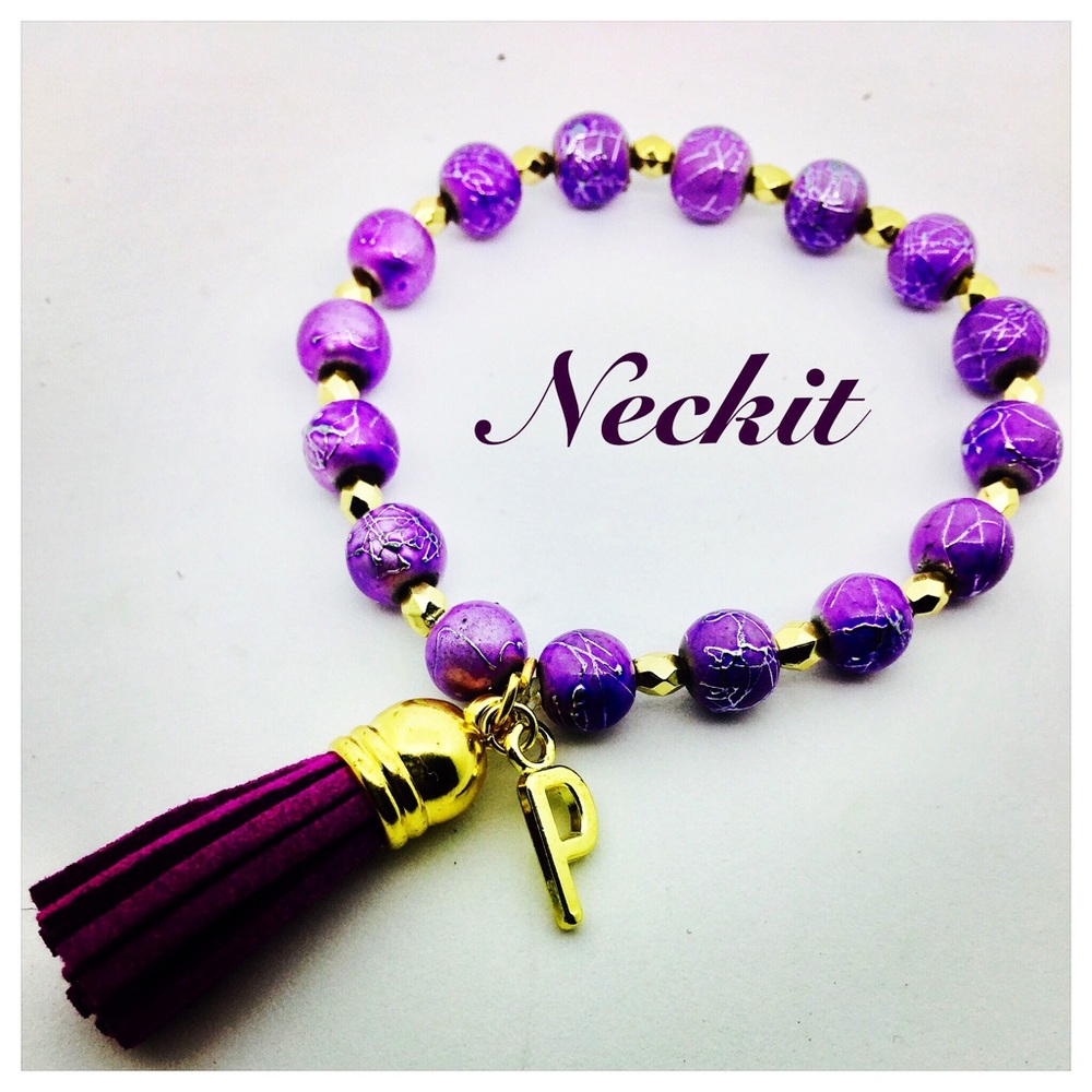 Purple Personalized Tassel Bracelet