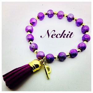 Purple Personalized Tassel Bracelet