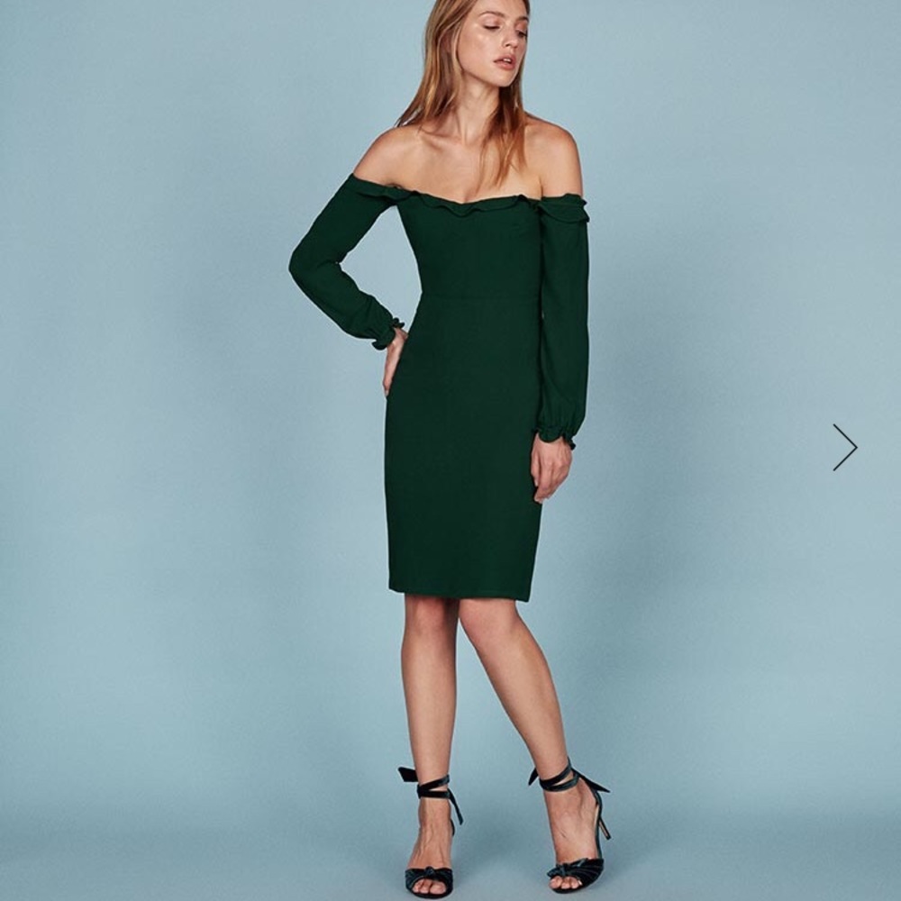 Reformation Pure Dress - Emerald