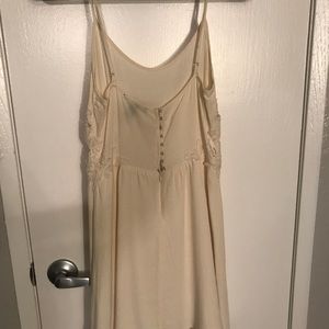 Beige laced side dress