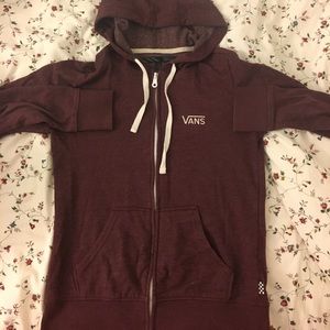 Vans maroon zip up