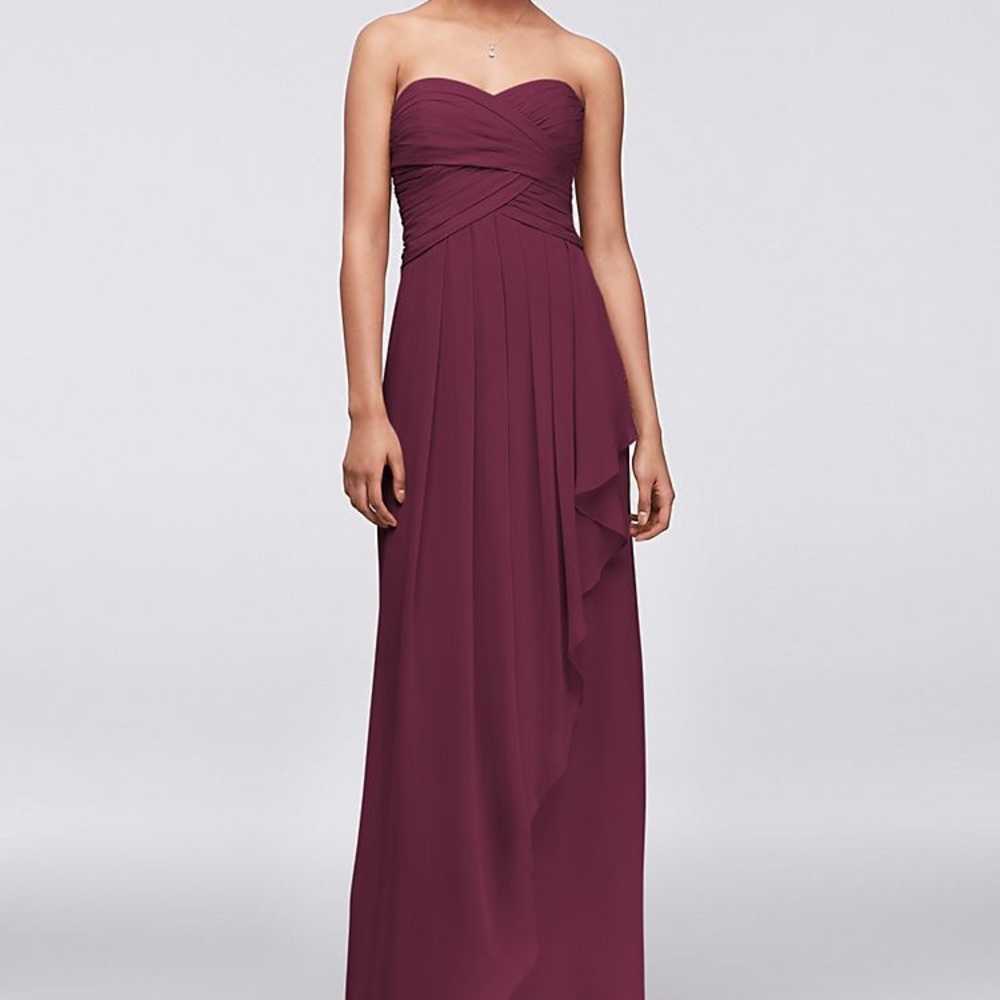 SOLD Davids Bridal W10840 Wine Size 18 - Picture 1 of 2