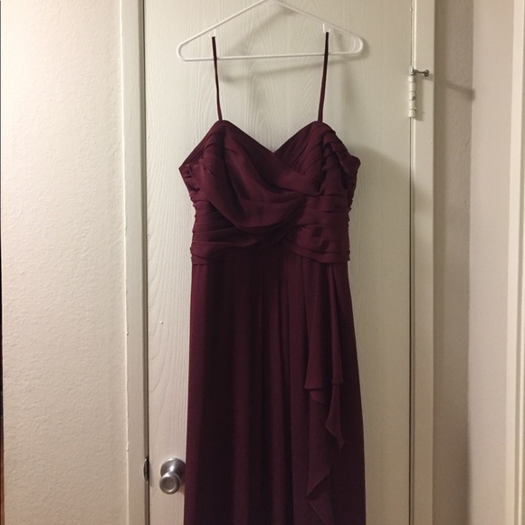 SOLD Davids Bridal W10840 Wine Size 18 - Picture 2 of 2