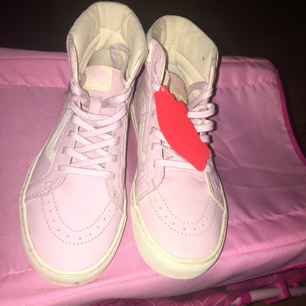Pink Leather Vans
