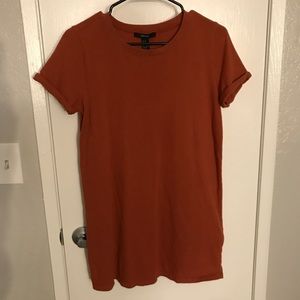 Burnt orange t-shirt dress