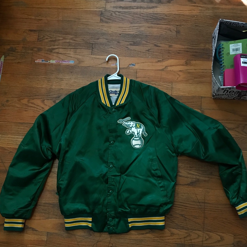 Retro Oakland A's Letterman Jacket