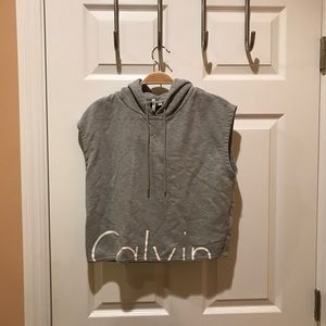 Calvin Klein For UO Sleeveless Hoodie Sweatshirt