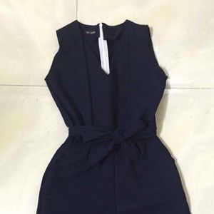 black sleeveless jumpsuit