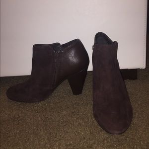 Dark brown booties