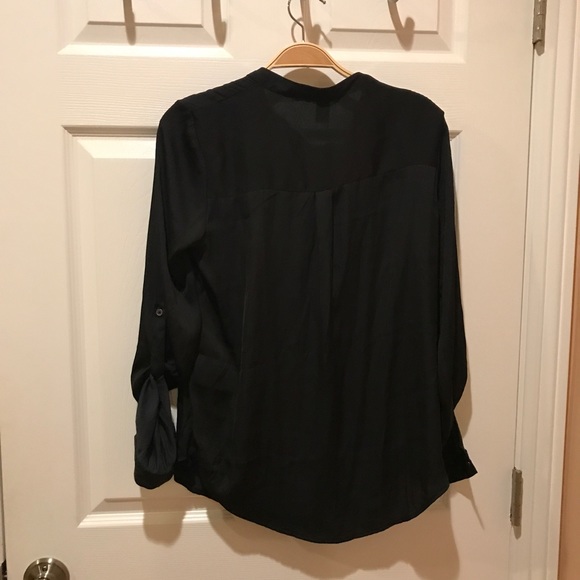 Forever 21 Black Button Down - Picture 2 of 3