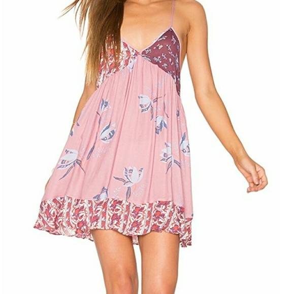 FP Intimately mixed up seawater combo slip dress - Picture 1 of 3