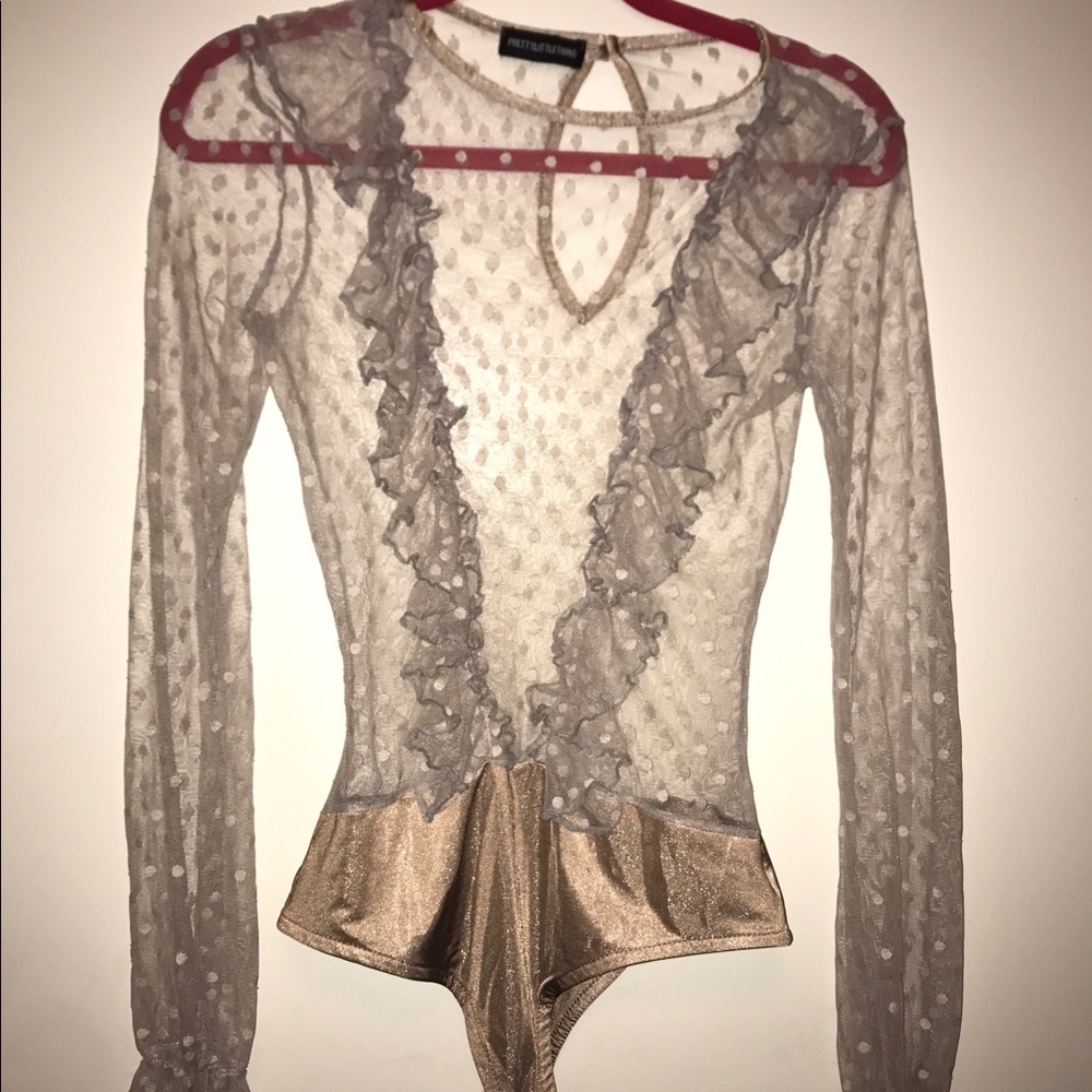 Mesh Polka Dot Bodysuit