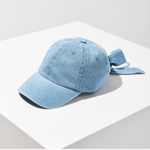 Urban Outfitters Accessories - Denim baseball cap with bow