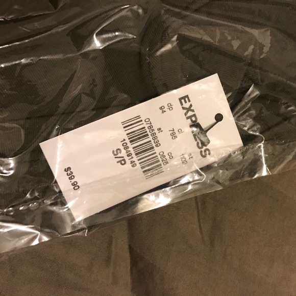 Olive Green Choker Dress from Express ✨✨ - Picture 6 of 8