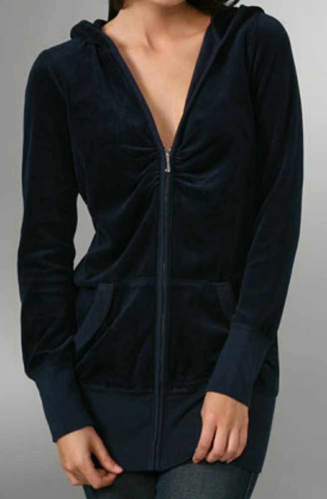 Juicy Couture Navy Blue Velour Sweatshirt