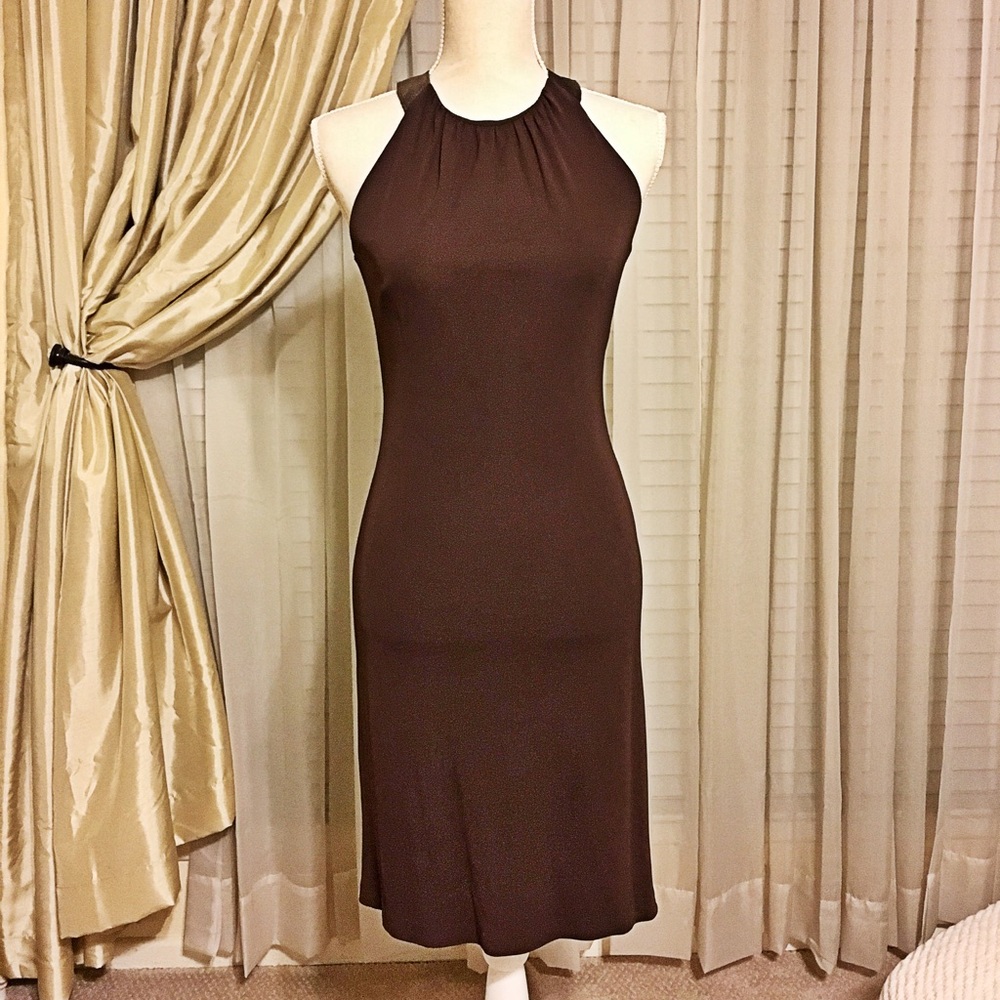 Maria Bianca Nero Razorback Knit & Suede Dress