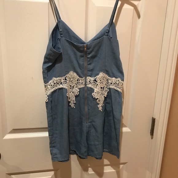 Boohoo Crochet Trim Romper - Picture 2 of 5