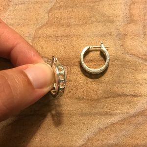 Sterling silver mini hoops