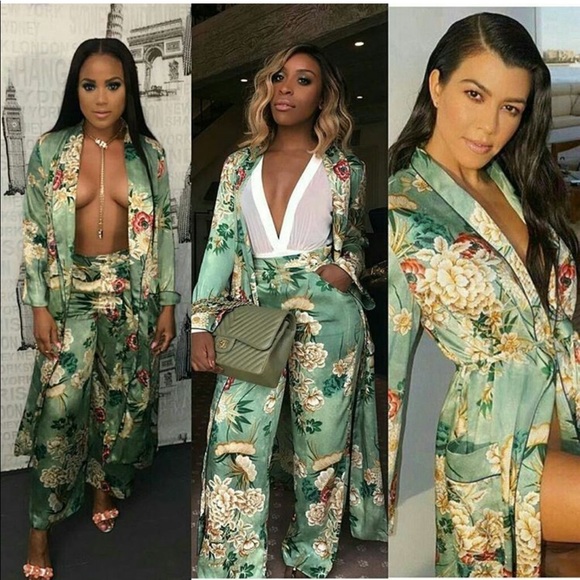 GORGEOUS ZARA NWT FLORAL PANTS TROUSERS PAJAMAS - Picture 7 of 8