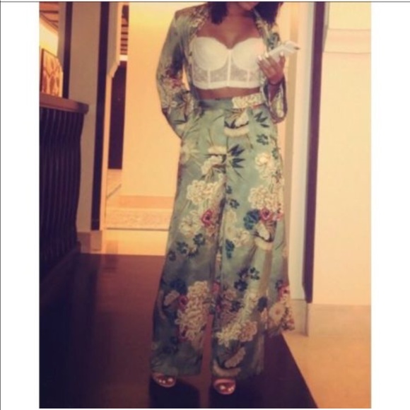 GORGEOUS ZARA NWT FLORAL PANTS TROUSERS PAJAMAS - Picture 8 of 8