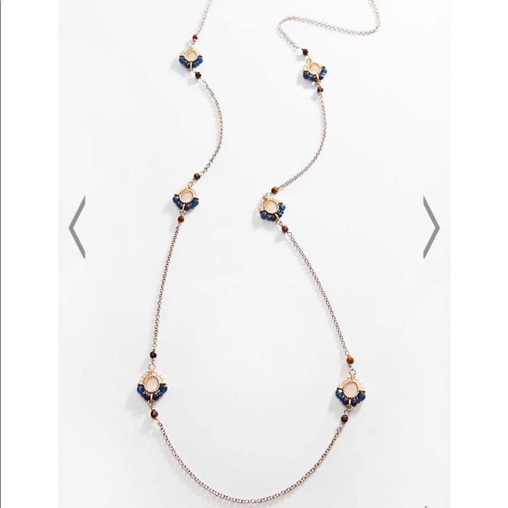Semiprecious station necklace