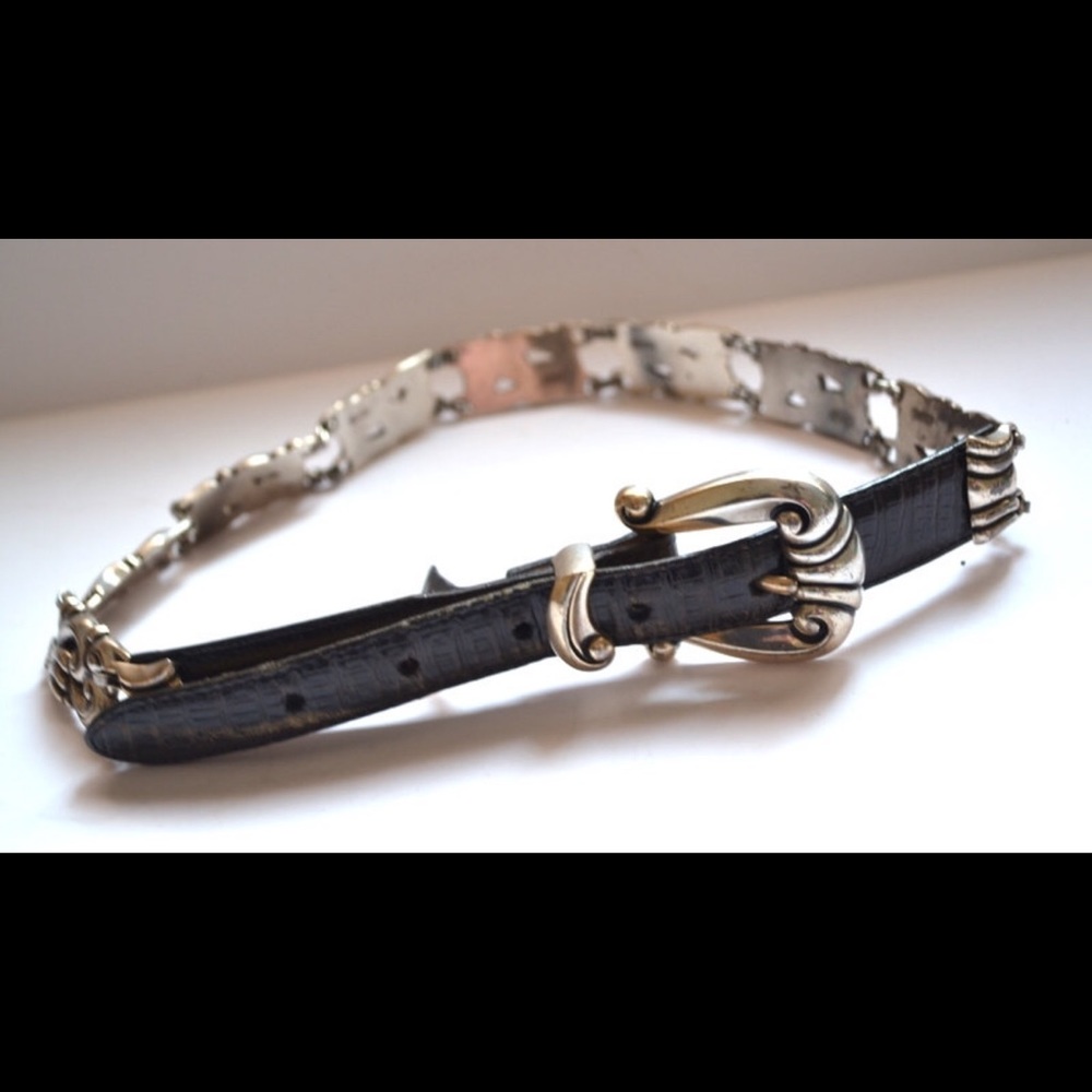 Vintage Authentic Brighton embossed leather belt