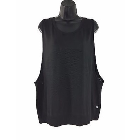 lululemon athletica Tops - Lululemon Tank Top Mesh Black Size 12