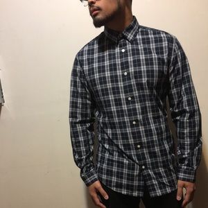 Plaid Button up Blue and white flannel