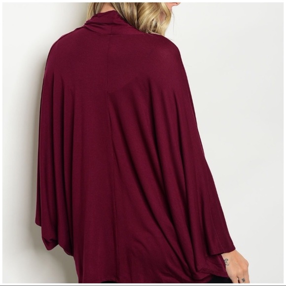 Wine Draped Blouse - Picture 2 of 2