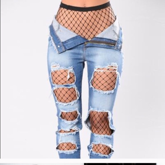 "Kylie" Wide Diamond Fishnet Stockings ❤️ - Picture 2 of 4