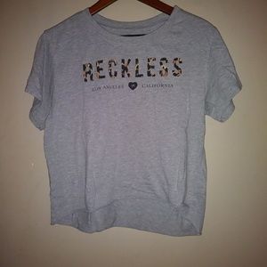 Reckless cropped tee shirt