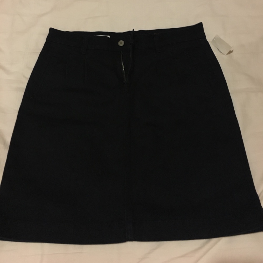 Dark wash jean skirt