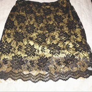 Anthropology Parameter Black Lace Skirt  Size 8
