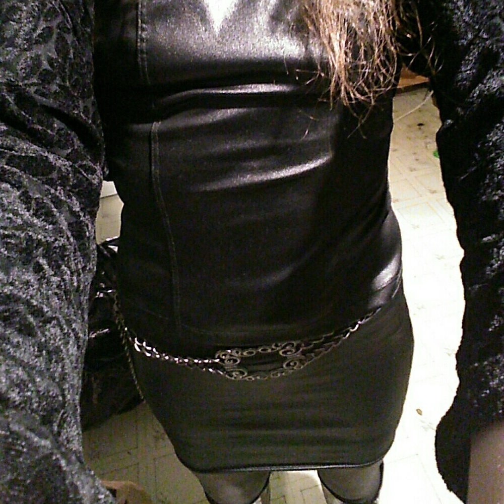 🆕Washable "Leather" Mini Pencil Skirts SM-MD Size