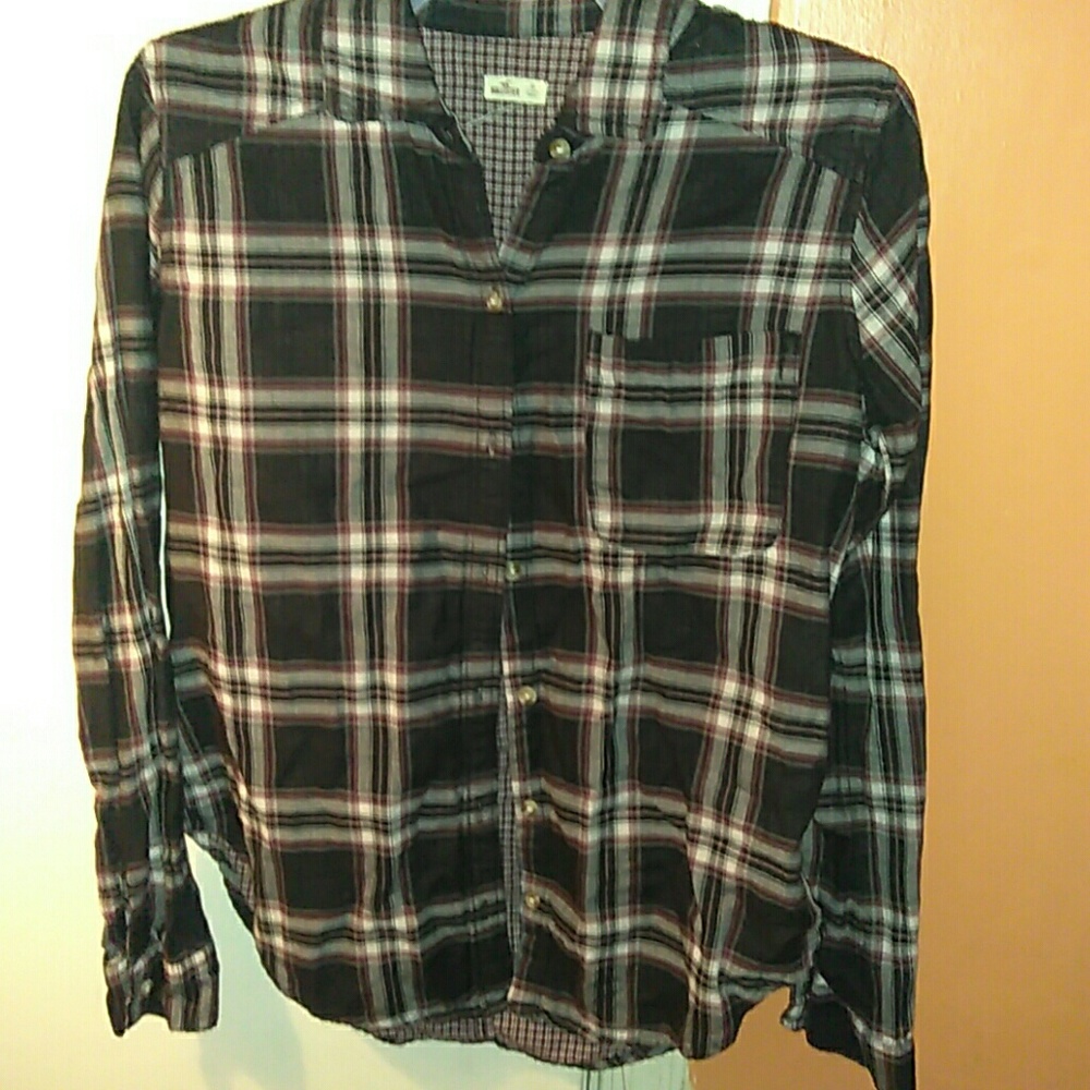 Hollister xs plaid flannel
