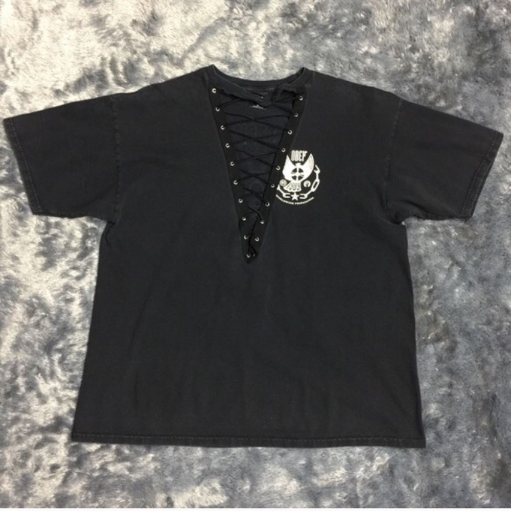 OBEY oversized laced up tee