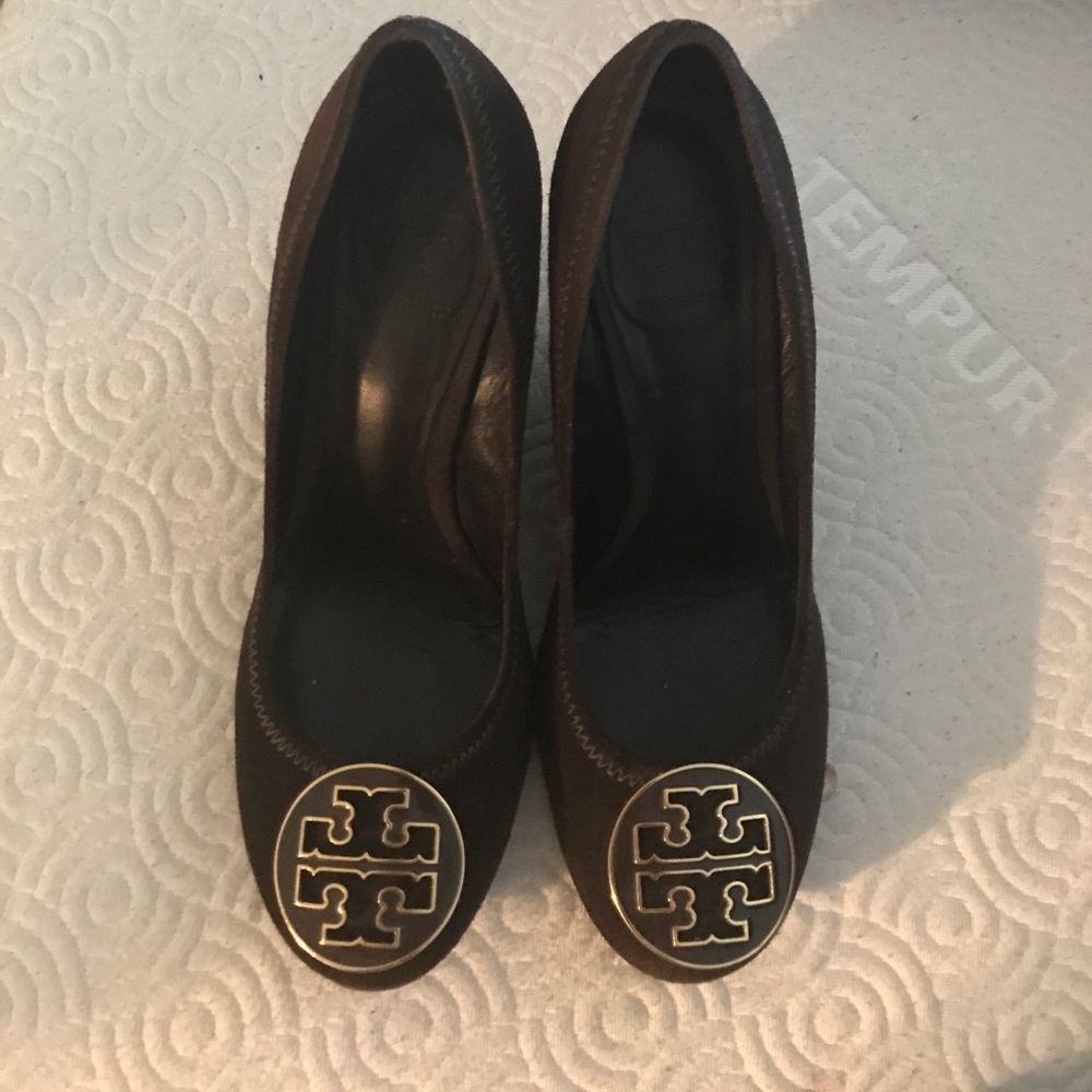 Tory Burch Melanie Chocolate Suede Wedge