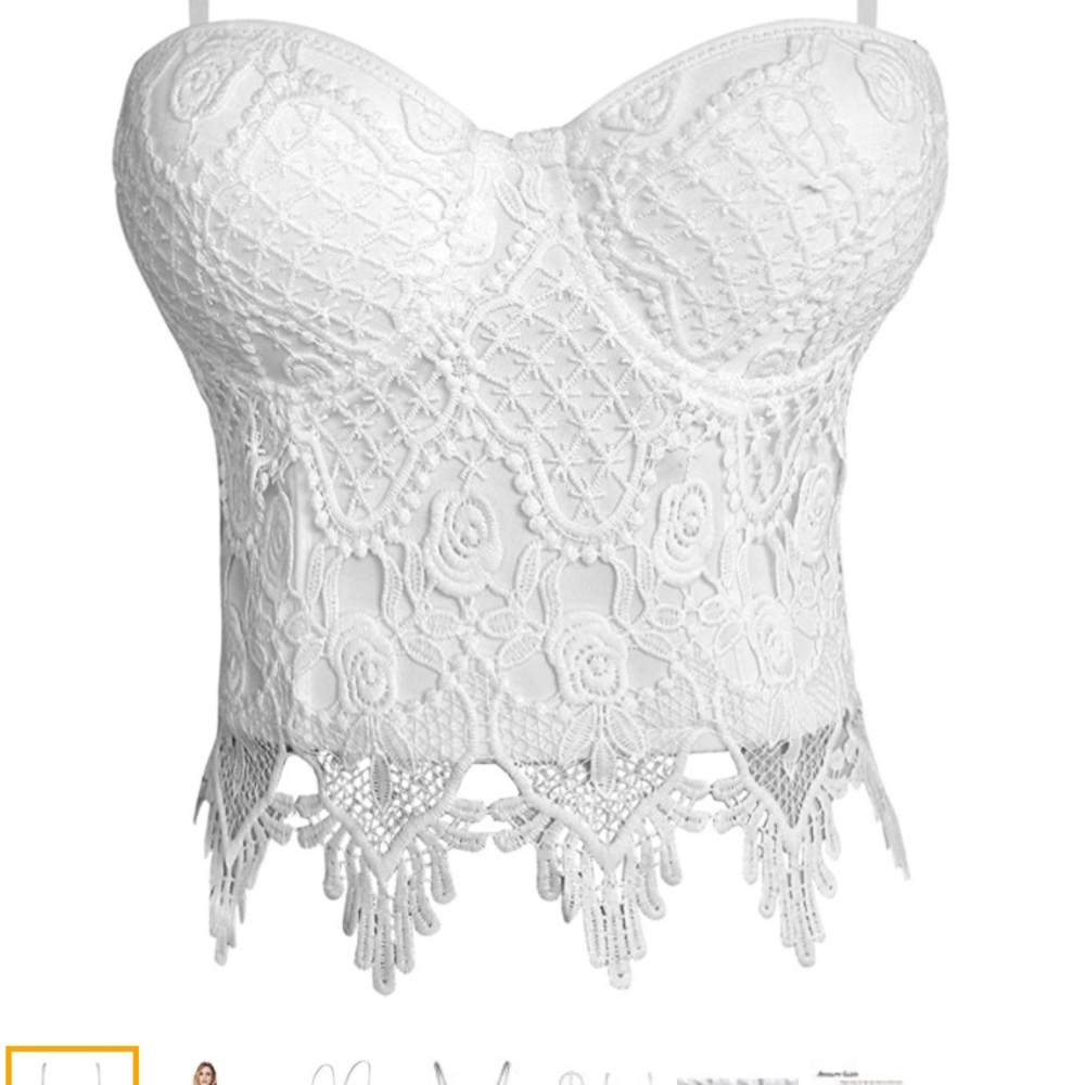 Lace strapless top🎈