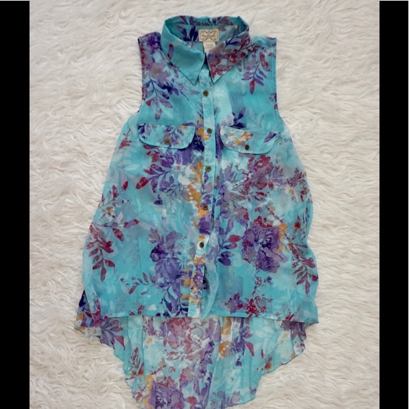 Leaf Print Cute Top - Picture 1 of 4