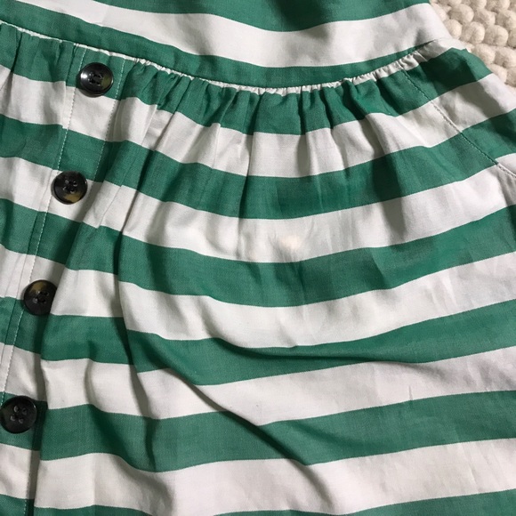 Belted Button Front Striped Skirt - Picture 3 of 3