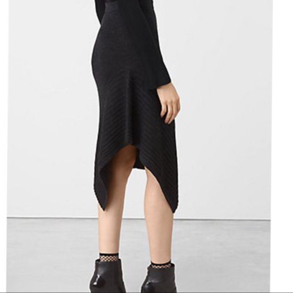 All Saints Keld Dress in Cinder Marl Black - Picture 3 of 7