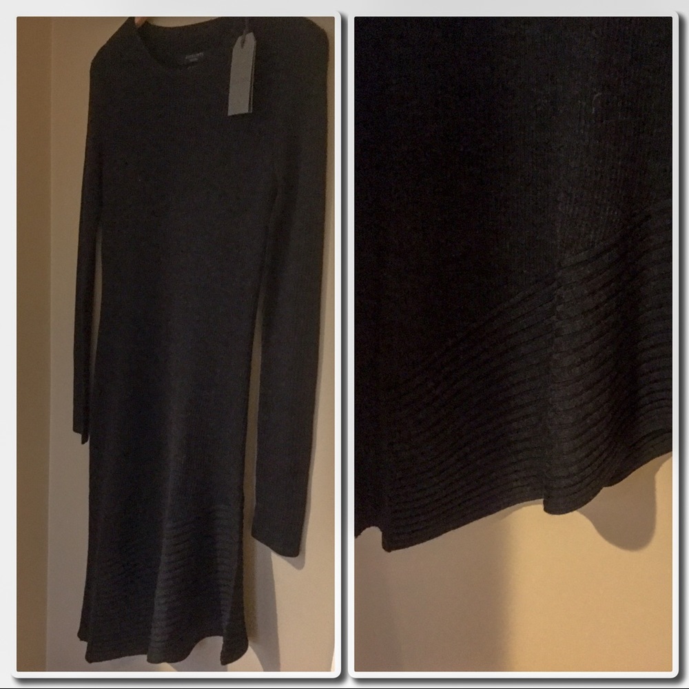 All Saints Keld Dress in Cinder Marl Black - Picture 5 of 7