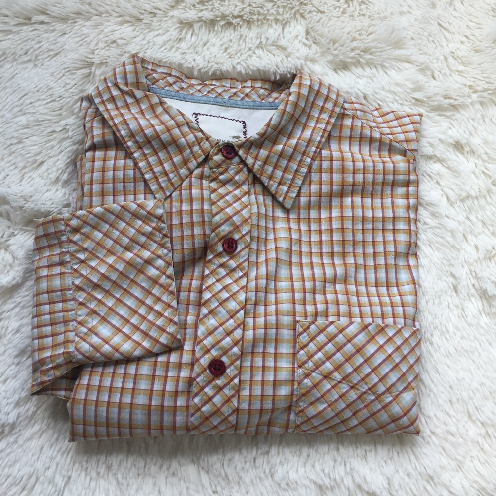 Horny Toad Men's Large Checkered Long sleeve Top