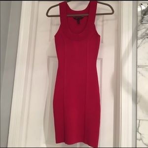 Red, BCBG dress