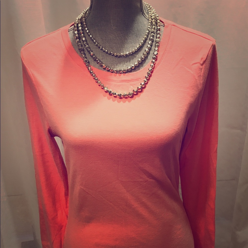 Coral long sleeved Old Navy tee extra long large