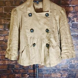 Tan Cropped Jacket 💛