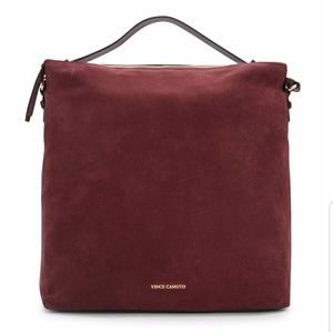 Vince Camuto  large suede hobo handbag