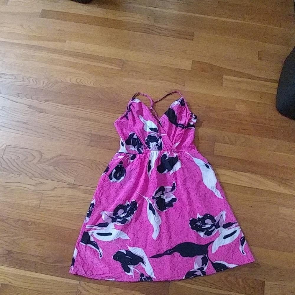 100% silk Yumi Kim cross back dress