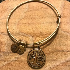 Gold Alex & Ani tree of life bracelet